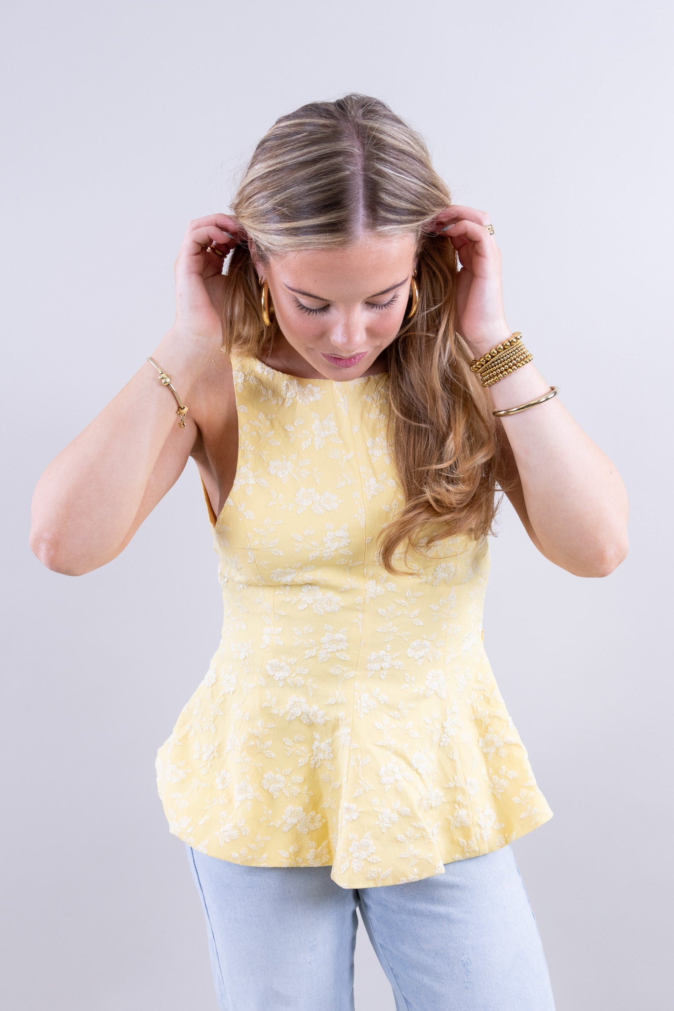 Flora peplum top